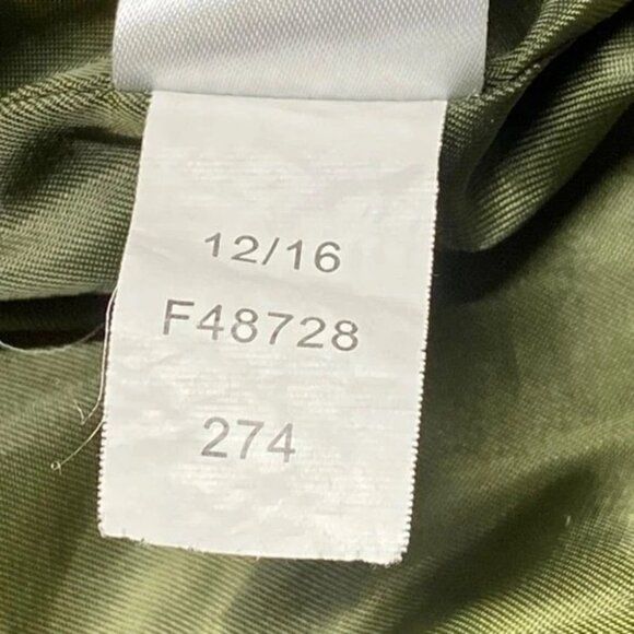 French Connection Quilted Bomber Jacket Women's Medium Olive Green Full Zip GUC - Picture 6 of 8